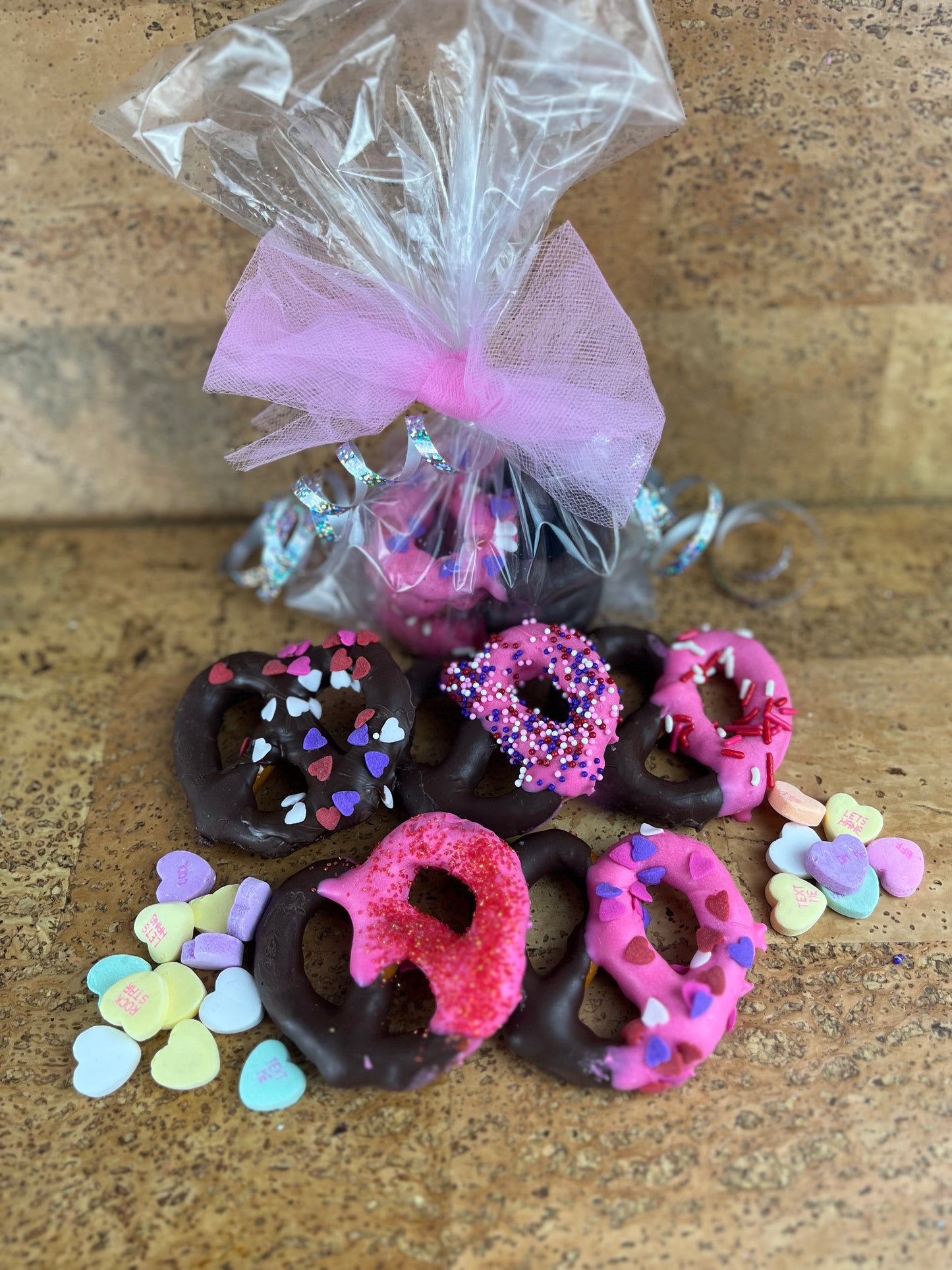 Valentine Chocolate Dipped Pretzels